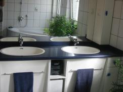 Waschtisch mit 2 Waschbecken und Unterschrank