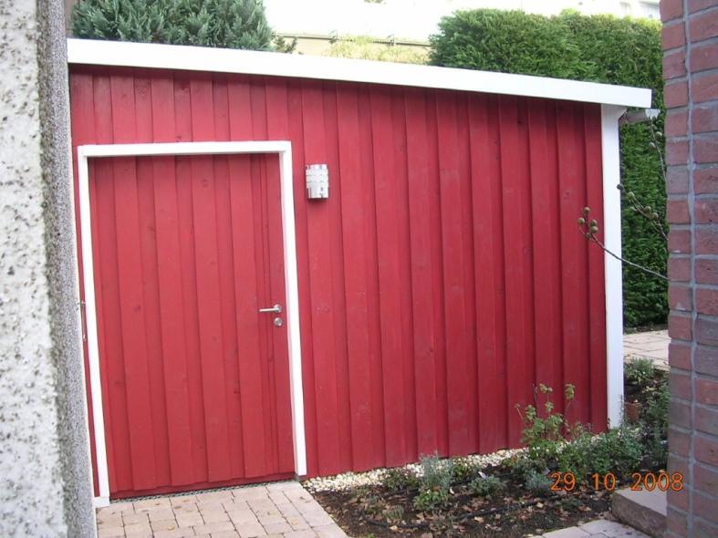 Rote Gartenhütte in Hilden von Schreinerei Keppler